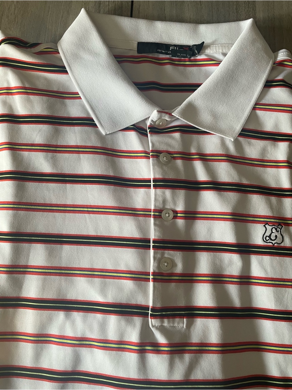 RLX Ralph Lauren Golf Polo Men’s XXL White Multi-Stripe Performance Edgewoo
